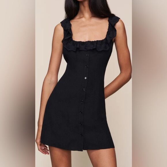 Guizio Paloma Mini Dress Black XSNWT